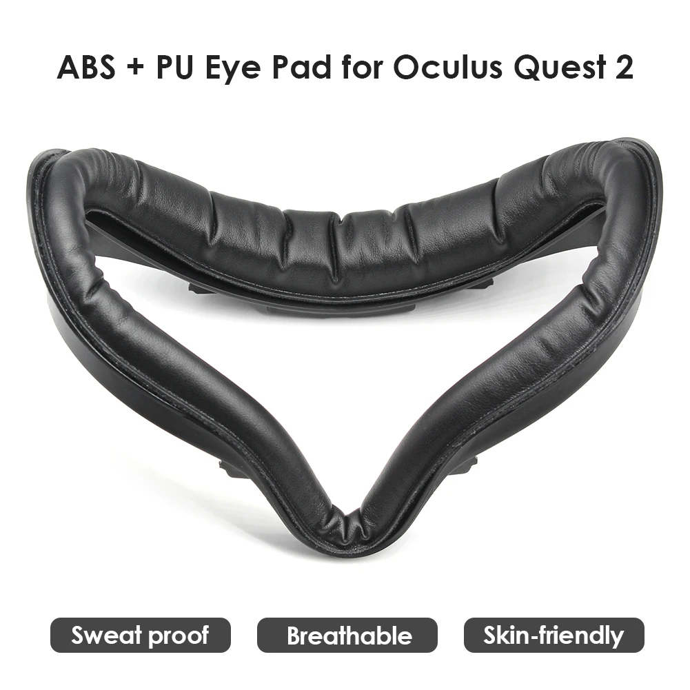For Oculus Quest 2 VR Facial Interface and PU Leather Foam Face Pad Headset Replacement