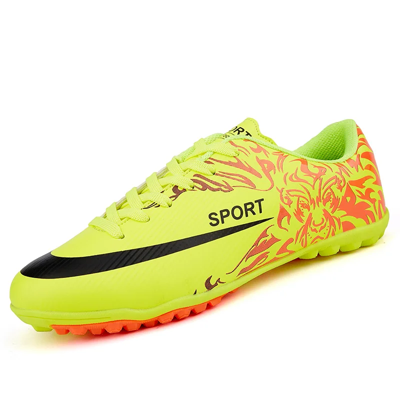 Football Soccer Boots Men Athletic Futsal Soccer Shoes High Top Soccer Cleats Training Football Sneakers Man Kids Cleats - Цвет: 17311yellow