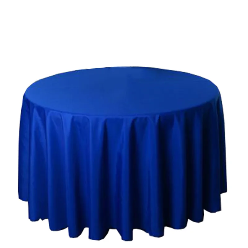 10PCS Polyester Round White Tablecloth For Wedding Hotel Table Cloth Table Cover Overlay tapetes nappe mariage Tablecloth Black