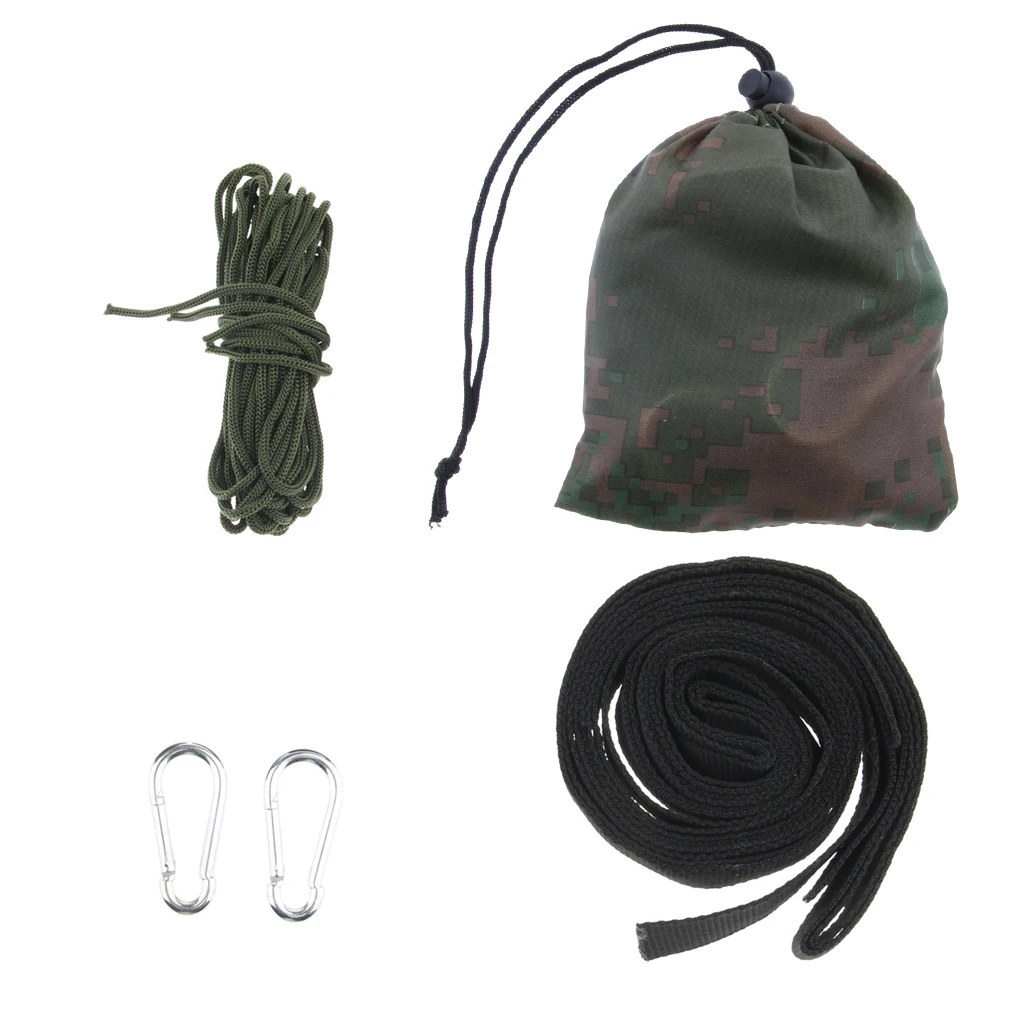 Portable Tree Hammock Swing Hanging Kit Straps +  Net Ropes + Hooks