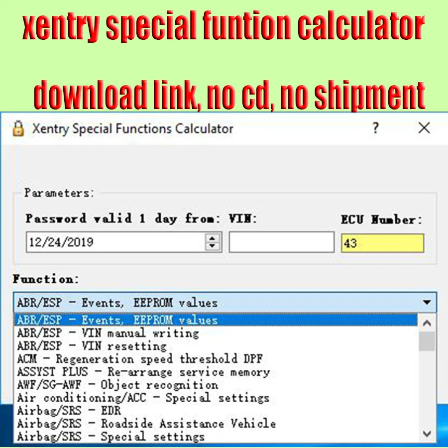 xentry sp calc link DAS xenter специальный функциональный калькулятор FDOK Vedoc калькулятор Keygen разблокированный для MB Star C3 C4 C5 C6 - Цвет: xentry sp calc link