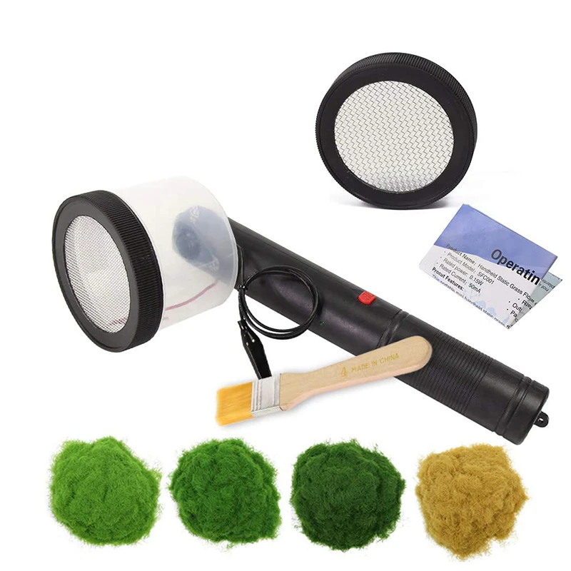 Static Grass Flocking Applicator Grass velvet machine Grass Flack Machine Grass Master Grass Planter for Modelling DIY Tool