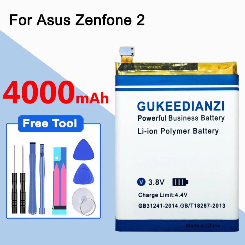 Аккумулятор для телефона GUKEEDIANZI Mobiel для Asus Zenfone 2 ZE500CL Z00D 4000 мАч C11P1423 ZF2(МОЛОДЕЖНАЯ версия) высококачественные аккумуляторы
