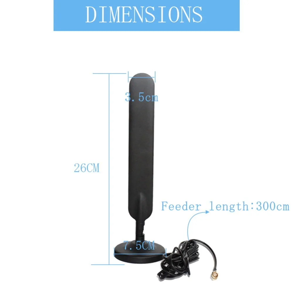 GSM 3G 4G LTE Antenna SMA Male Connector Magnetic Base with Extension Cable