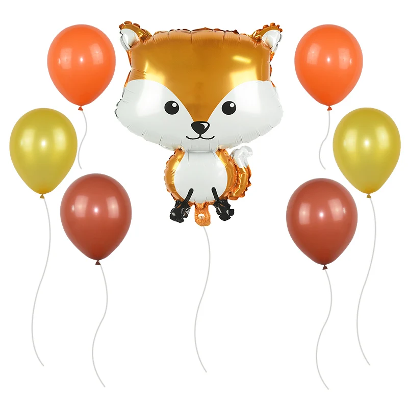 5/7pcs Animal Balloon Set Safari Forest Zoo Theme Party Decoration Foil Latex Ballons Jungle Party Supplies Kids Birthday Favors