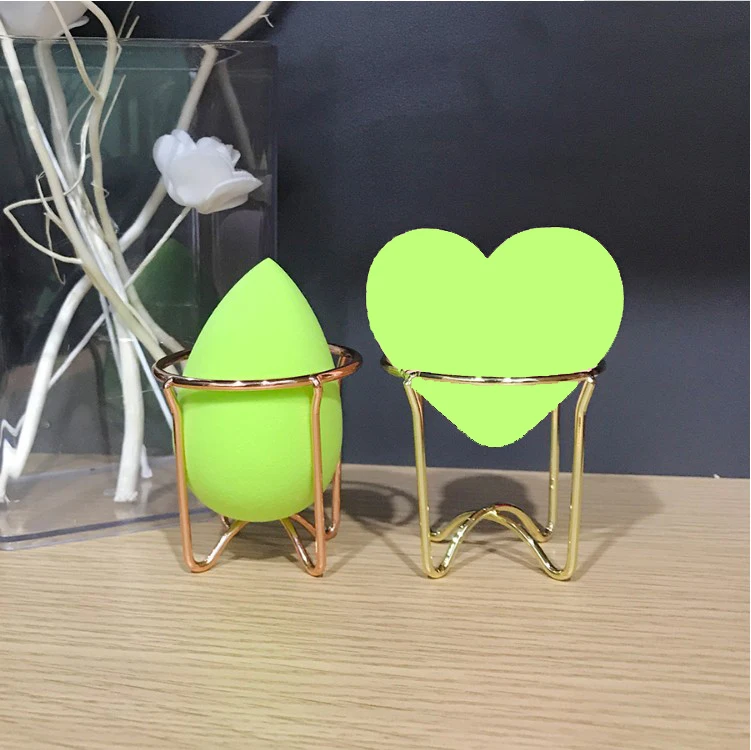 

PERALICE Carbon Steel Makeup Beauty Egg Powder Puff Sponge Display Stand Alloy Drying Holder Rack Cosmetic Puff Holder Dropship