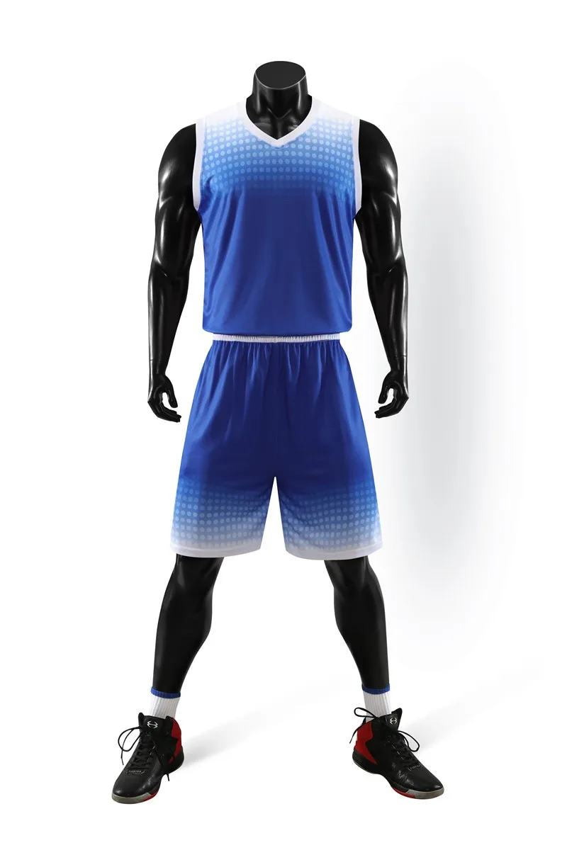 HOWE AO custom shirt! Новинка мужские баскетбольные Джерси спортивные шорты, баскетбольные Джерси Набор, Мужской комплект Джерси баскетбольный костюм 농니니 - Цвет: Синий