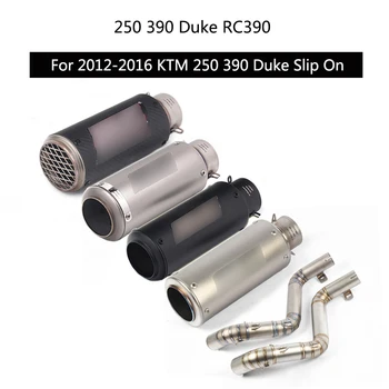 

For 2012-2016 KTM 250 390 Duke RC390 Exhaust Pipe Motorcycle Stainless Steel Titanium Alloy Mid Slip On Tail Escape No DB Killer