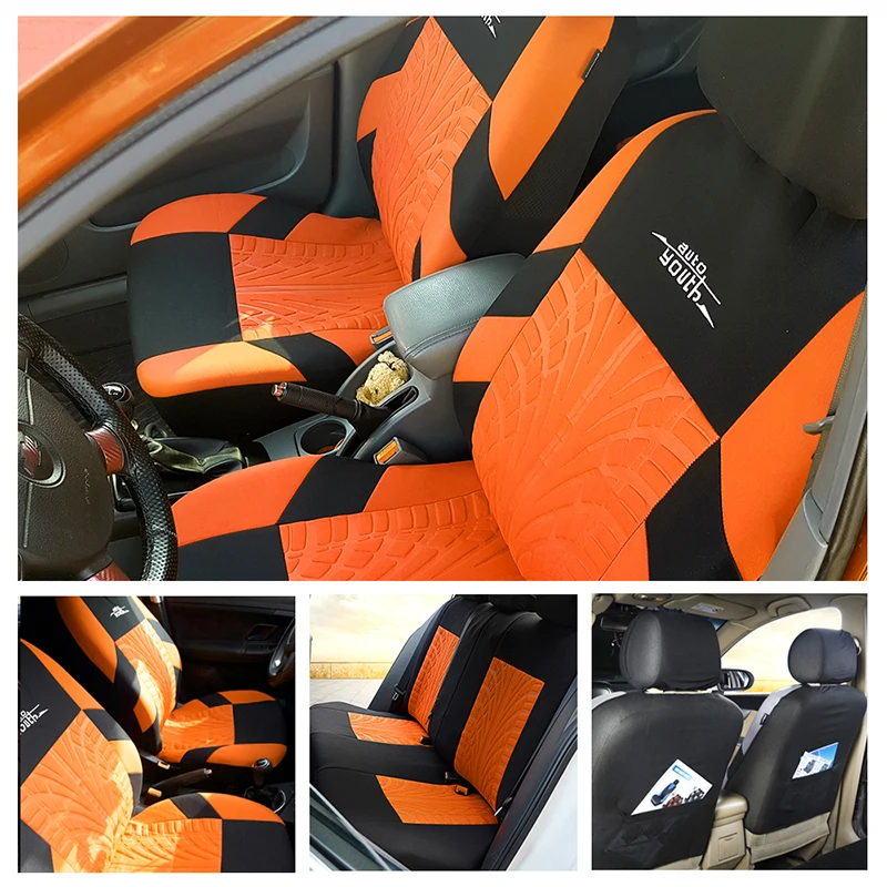 AUTOYOUTH 5 Colors Fashion Tire Trace Style Universal Protection Car Seat Cover Suitable For Most Car Seat Covers Interior