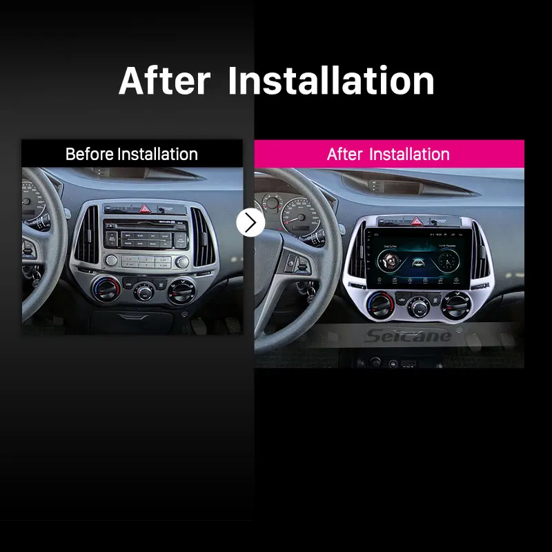 Seicane " автомобильный стерео gps 2Din Авто Радио Android 8,1 блок для hyundai i20 ручной A/C 2012 2013 Поддержка резервной камеры