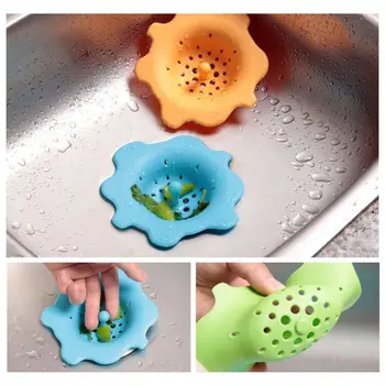 

Silicone Sink Strainer Fit For Kitchen Sink/ Bathroom Bathtub Wash Basin Floor Drain Balcony Drain Hole