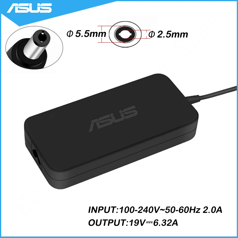 19V 6.32A 120W 5.5*2.5mm 노트북 충전기 아수스 PA-1121-28 ADP-120RH B A15-120P1A Asus N750 N..