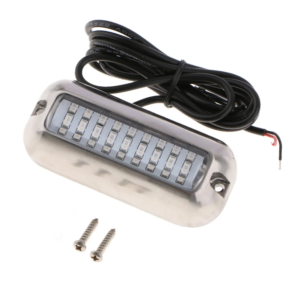 Waterproof Underwater Boat Lights 27 LED Submersible Transom Light With Overheat Protection