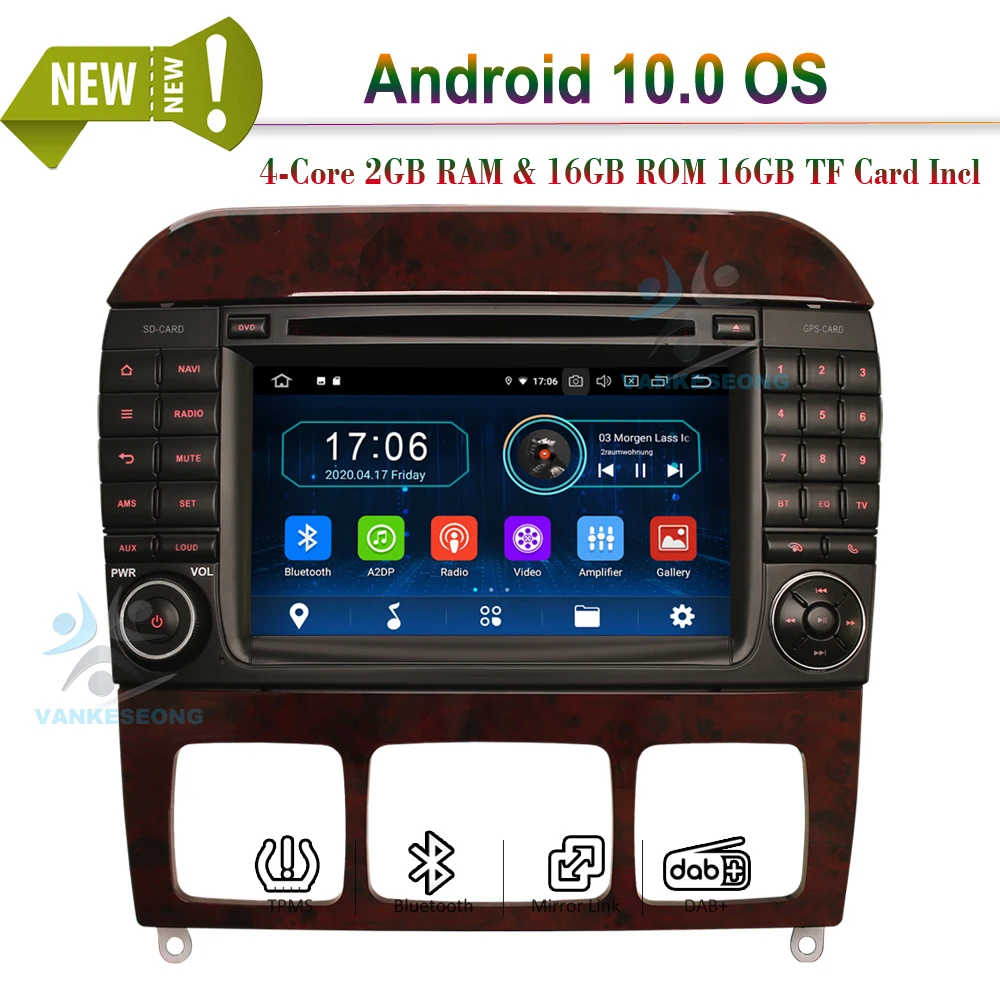 7 &quot4 ядра 2G/16G Android 10 0 автомобиля DVD GPS радио Wi-Fi BT давления воздуха в шинах DVR для