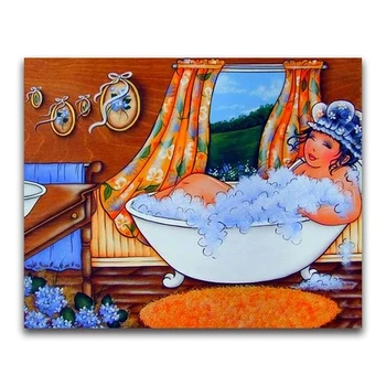 

Dikke Dame in bad diamond painting