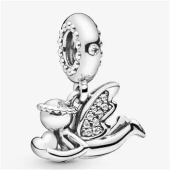 

Genuine 925 Sterling Silver Charm Angel Of Love Dangle Charm Beads Fit Women Pandora Bracelet & Necklace DIY Jewelry