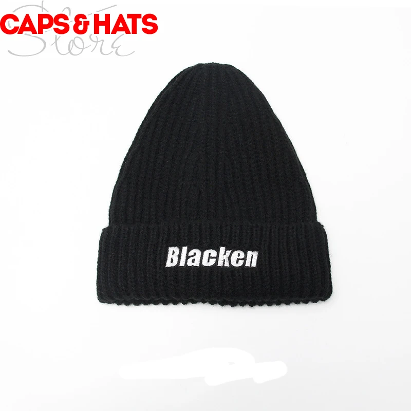 Черные теплые шапочки, зимняя мужская шапка Skullies, женские шапки bonnet fille, уличная шерстяная вязаная черная шапка