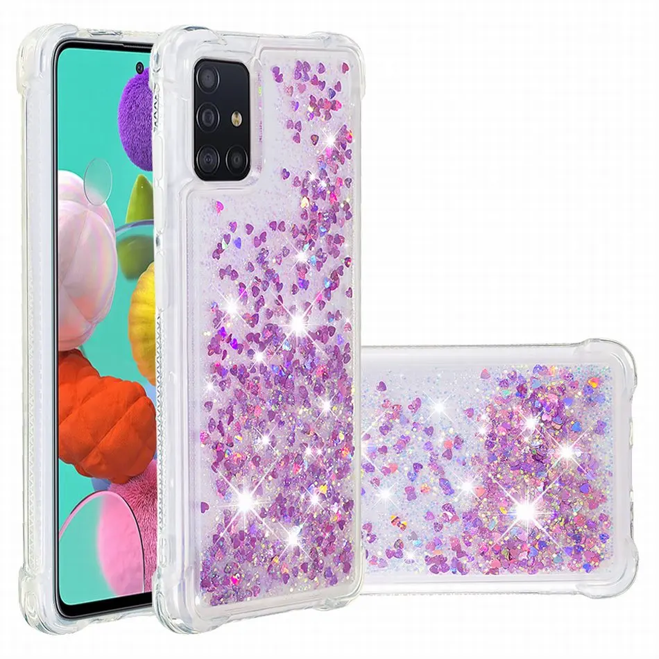 Сексуальный блестящий чехол для Samsung Galaxy A01 A21 A51 A71 A81 A91 Note10Lite S10Lite однотонный с