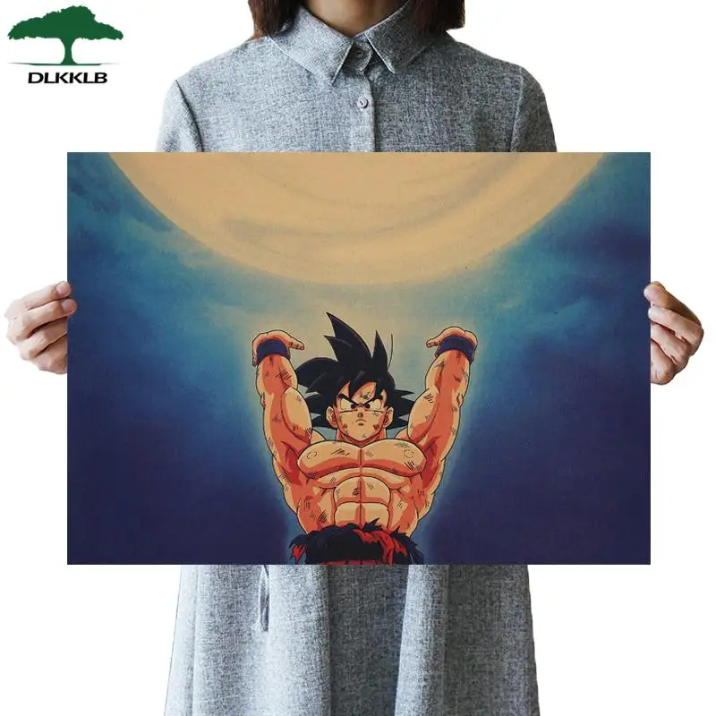 DLKKLB аниме плакат Dragon Ball Защита от солнца фильм Винтаж газовая бомба дома, общежития кафе 51x36 см стены Стикеры декоративная живопись - Цвет: As show