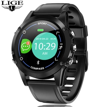

LIGE 2020 New Fashion Sports Smart Watch Men LED Color Touch Screen Bluetooth Remote Camera Women SmartWatch Heart Rate Detector