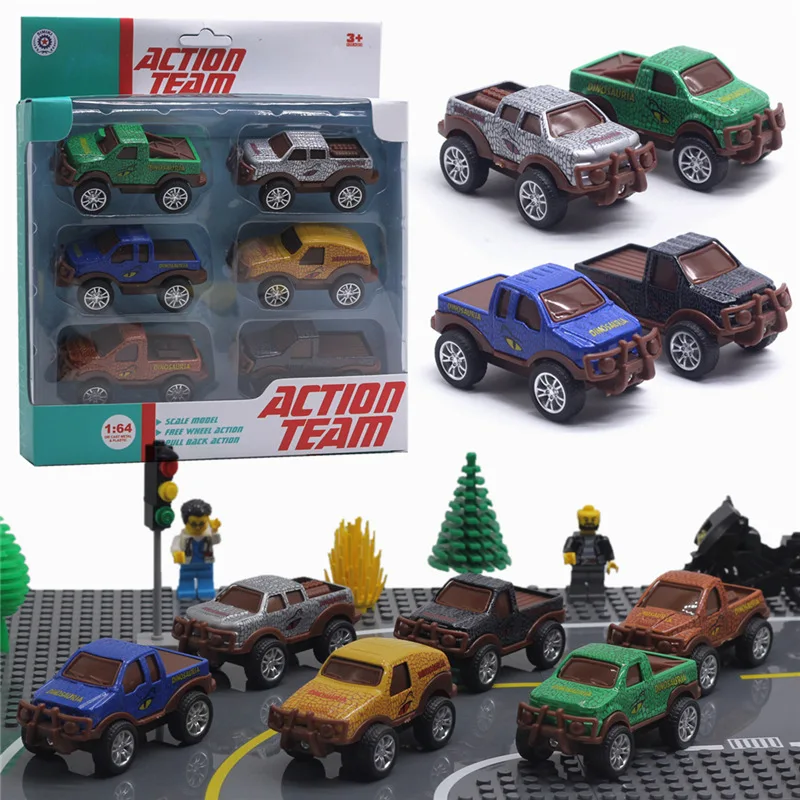 1: 64 Сплав ВОИН модель автомобиля набор детский игрушечный автомобиль полицейский автомобиль спортивный автомобиль модель машины пикап динозавр стиль Горячая Распродажа