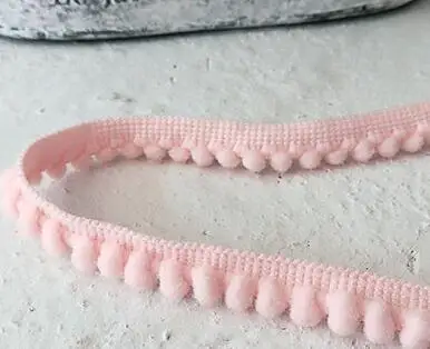 Light pink 1,2 см в ширину 6 цветов Новинка DIY хлопок вышивка шитьё Цветочная кружевная ткань помпон аппликация воротник лента отделка помпон гипюр Декор - Цвет: Light pink