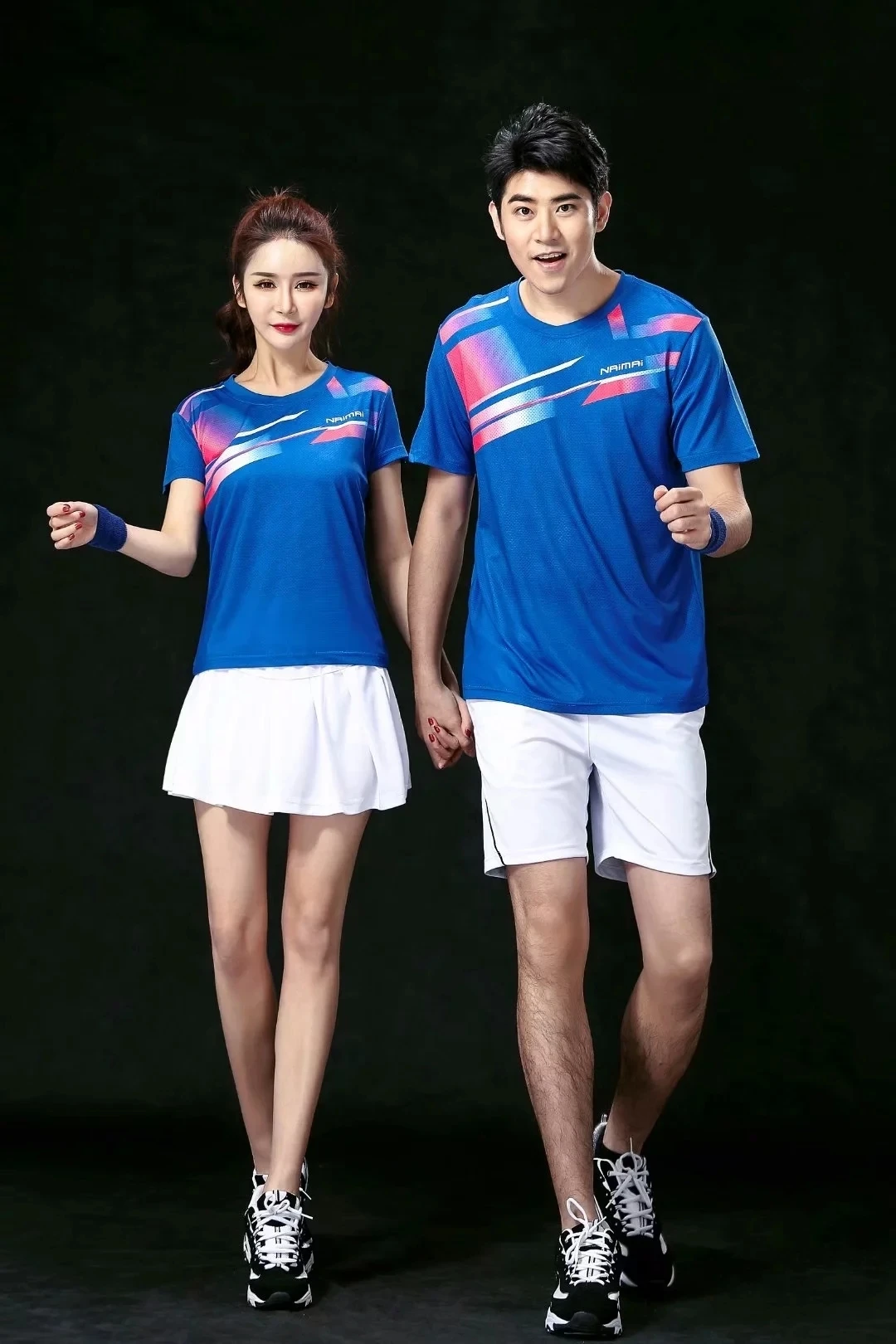 Quick Dry Badminton Sports Suits O-Neck Breathable Sweat Absorption Tennis Sports Suit Set For Couple's L921SHD
