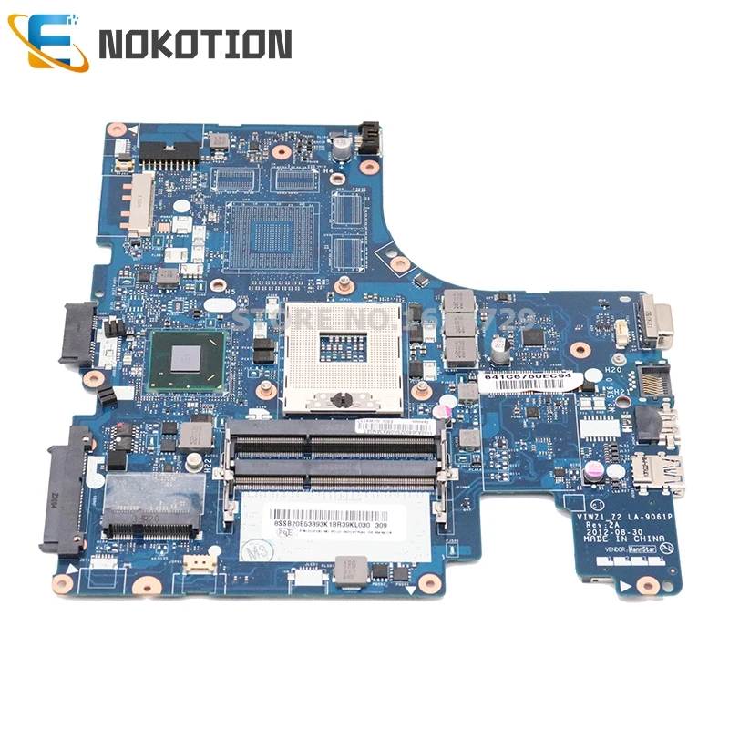 NOKOTION для lenovo ideapad Z400 Материнская плата ноутбука LA-9061P REV 2A 14 1 ''HM76 GMA HD4000 DDR3