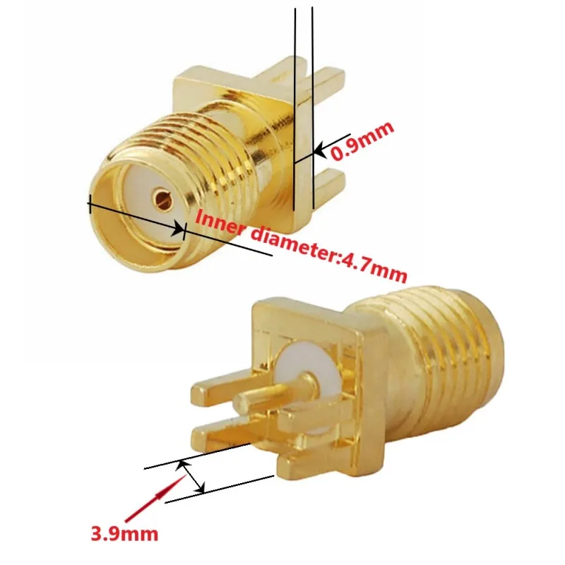 SMA Female KE Pitch edge RF Coaixal Connector Solder (4)