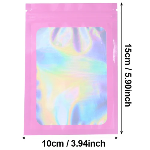 최신 100/50 개 도매 핑크 골드 블루 Holigraphic 3D 가짜 속눈썹 포장 가방 보석 선물 속눈썹 Baggies 상자 3