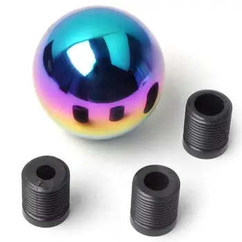 

Universal Colorful Car Gear Shift Knob Shifter Lever Round Chrome Aluminum Manual Heavy Weighted Aluminum alloy Gearstick