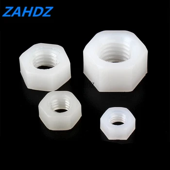 

20/50Pcs DIN934 M2 M2.5 M3 M4 M5 M6 M8 PA66 Nylon Hex Nut Hexagon Plastic Hex Nuts