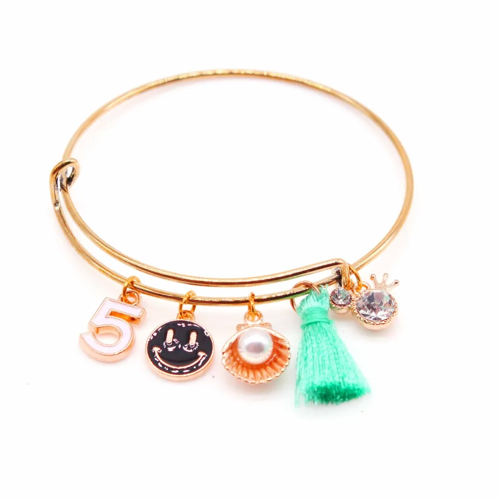 2017-Selling-Bracelets-With-Sweet-Smiling-Face-Lucky-Numbers-Meters-West-Tassel-Charm-Shell-Pearl-Jewelry