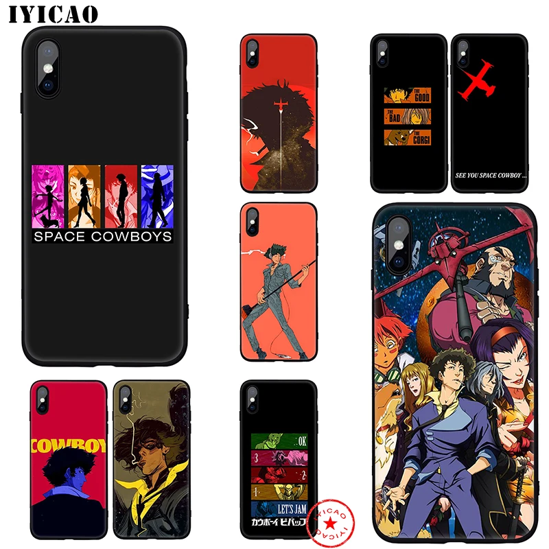 

IYICAO Cowboy Bebop Anime Soft Case for iphone 11 Pro Xr Xs Max 6 6s 7 8 Plus 5 5s Se Silicone TPU 7 Plus