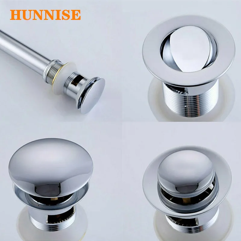 

Polished Chrome Basin Drain Luxury Copper Wash Basin Drain Pop Up Drain with Quality Brass Push Down Pop Up Basin Sink Drainers