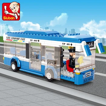 

Sluban 235Pcs City Express Bus Building Blocks Sets SAFE COMFORT Creator Juguetes Bricks Figures Playmobil Educational Kids Toys