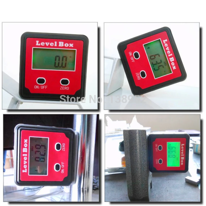 LCD Digital Inclinometer Spirit Level Protractor Angle Gauge Meter Bevel Level Magnetic Base