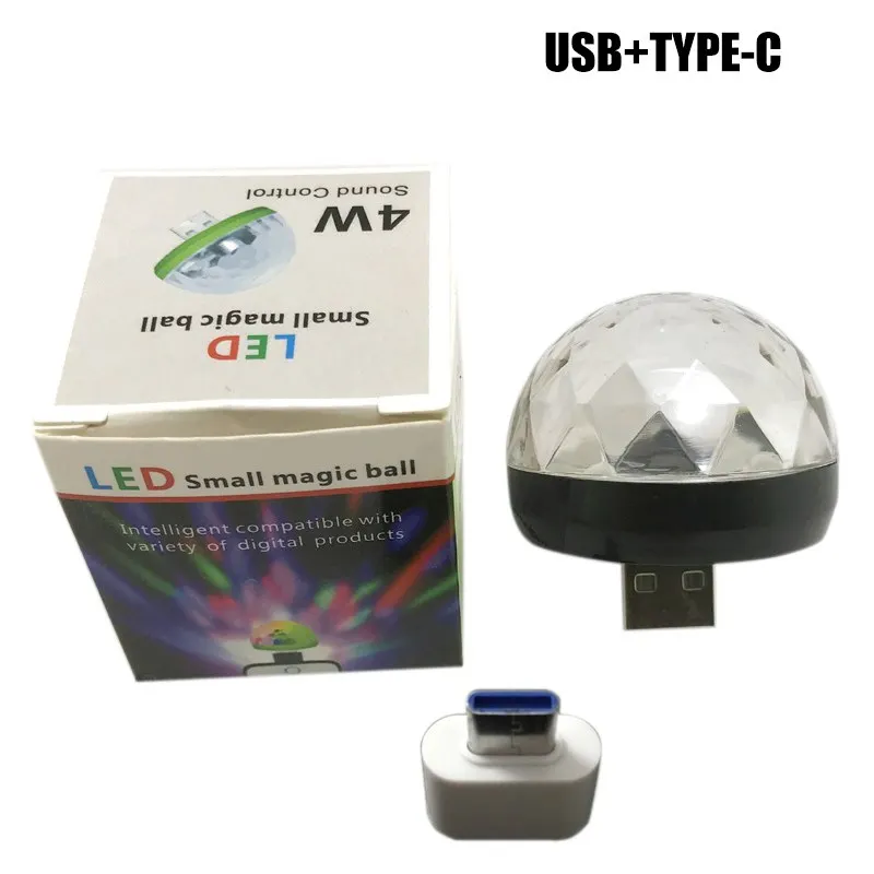 Модная новинка 3 с usb-портом, светодиодная rgb диско-сценическая лампа для вечеринки клуб диджей КТВ Портативный Волшебный телефон шаровая лампа 3 USB порт шариковая лампа - Цвет: Розовый