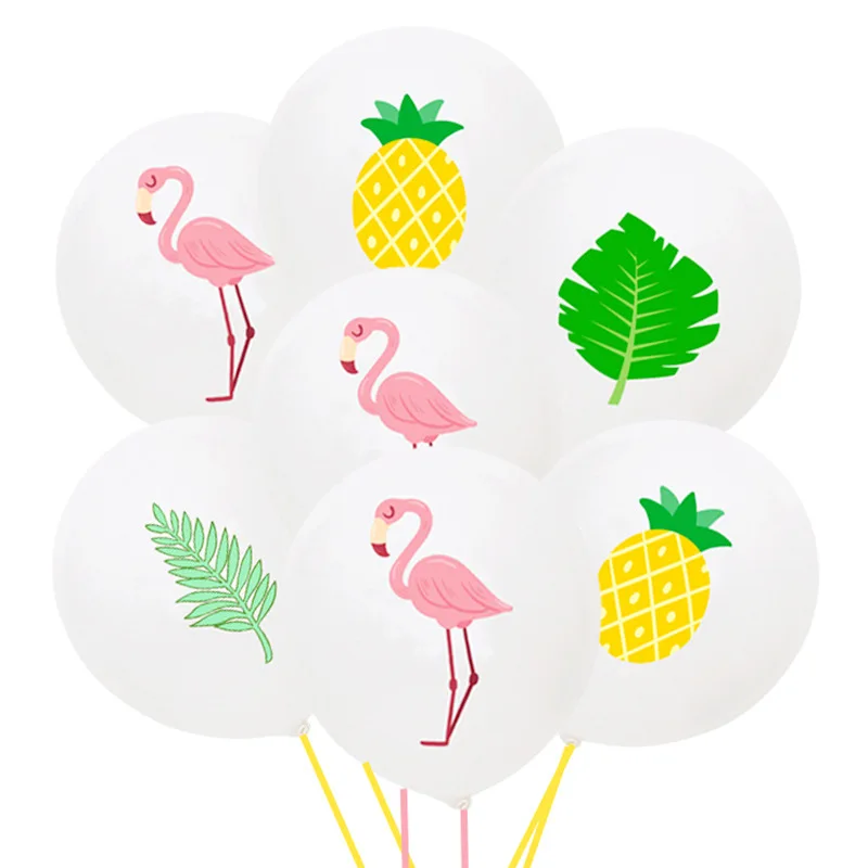 Flamingo pineapple turtle back leaf banana shape latex balloon shop celebration activity party decoration | Дом и сад