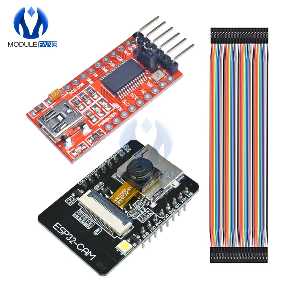 ESP32-CAM Wi-Fi OV2640 2MP модуль камеры Bluetooth модуль для Arduino FT232RL FTDI USB к ttl последовательный преобразователь 40 Pin Перемычка провода