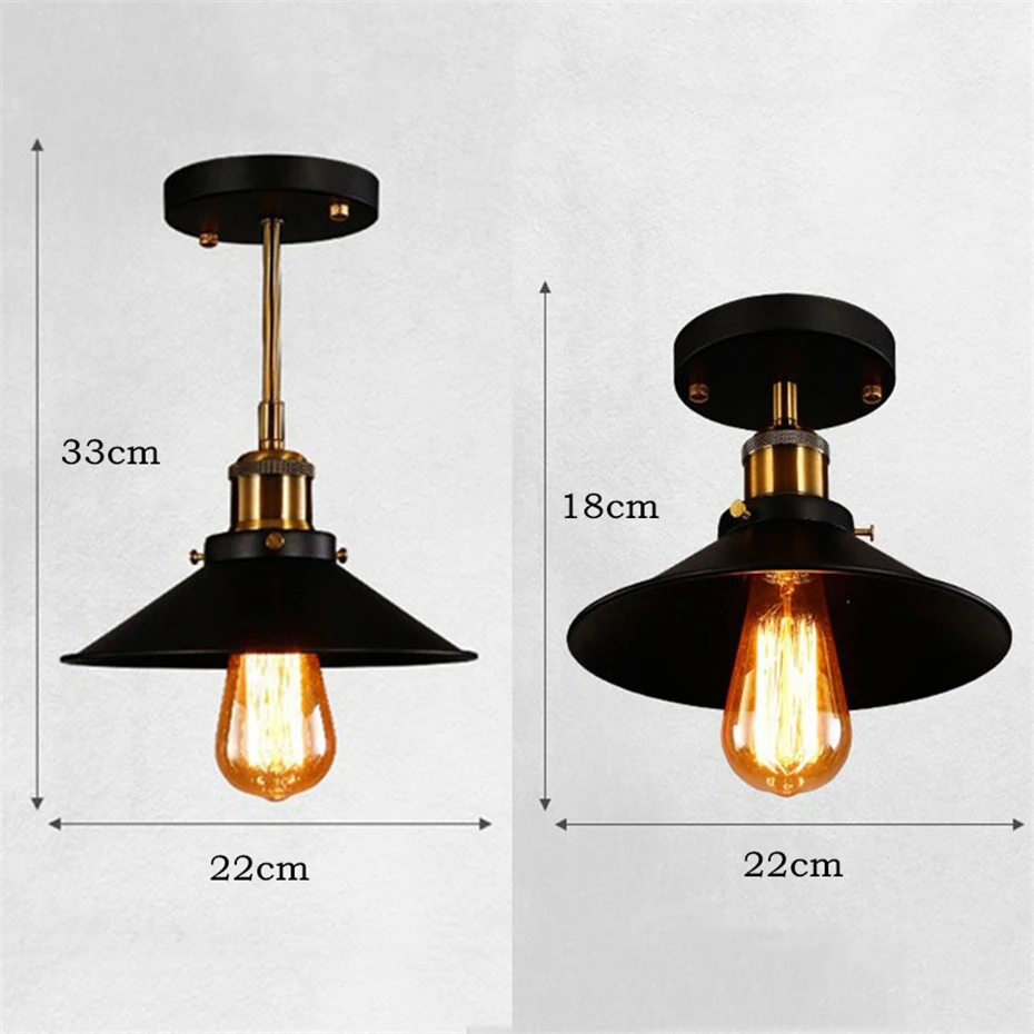 Ceiling Lights Vintage Ceiling Lamp Industrial Retro Style Lamparas De Techo For Bedroom Home Lighting E27 Lamp Head Fixture