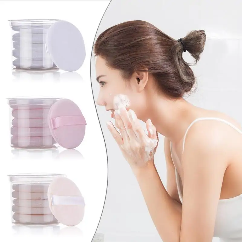 5pcs Makeup Air Cushion Soft Sponge Puff Dry Wet Concealer Foundation Smooth Powder Cosmetic Makeup Powder Sponge Puff