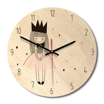 

Cartoon creative wall clock modern minimalist living room creative clock art clock princess Section A