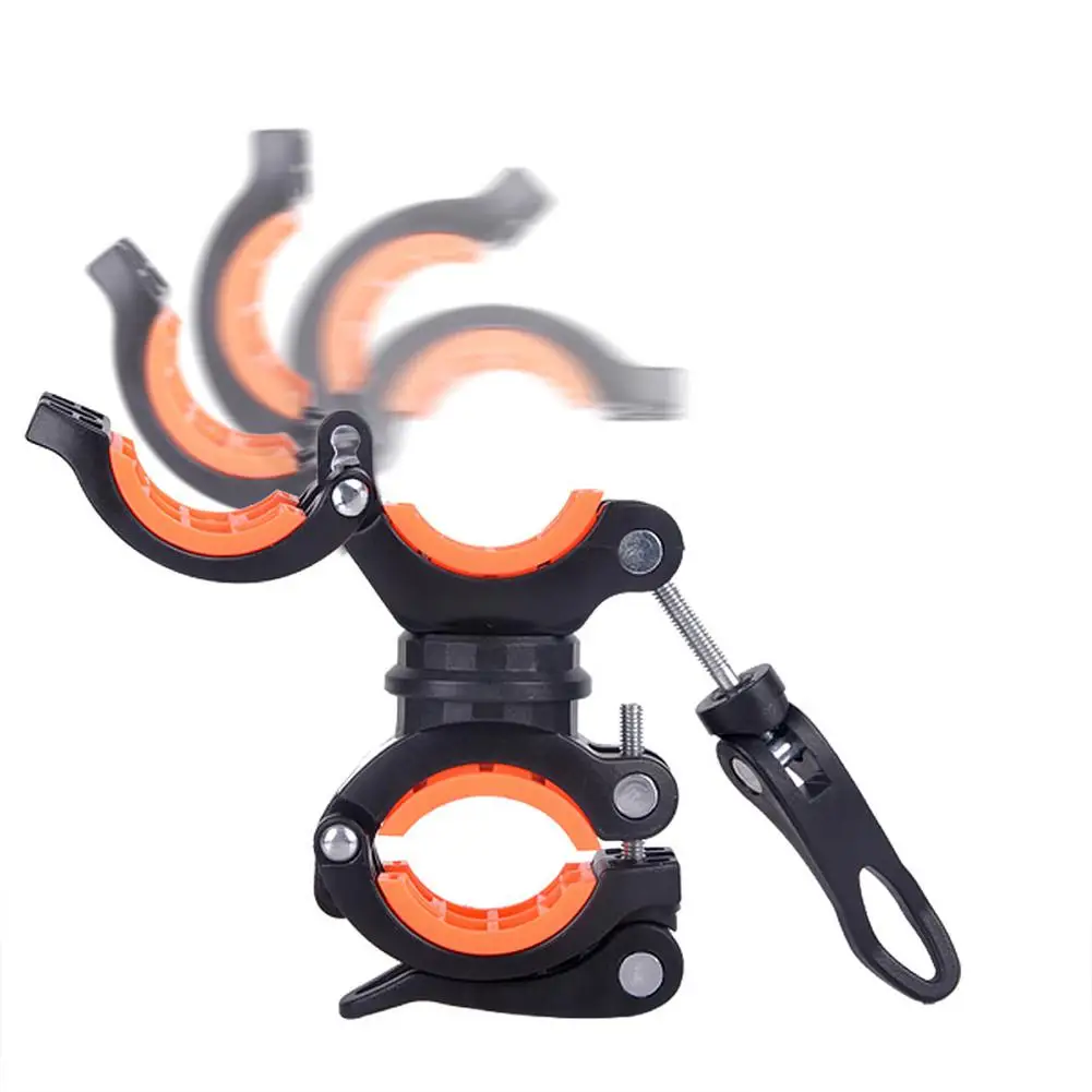 

HiMISS Multifunctional Bicycle Front Light Clip Anti-slipping Freely Rotating Bracket Bicycle Accessories Light Clip