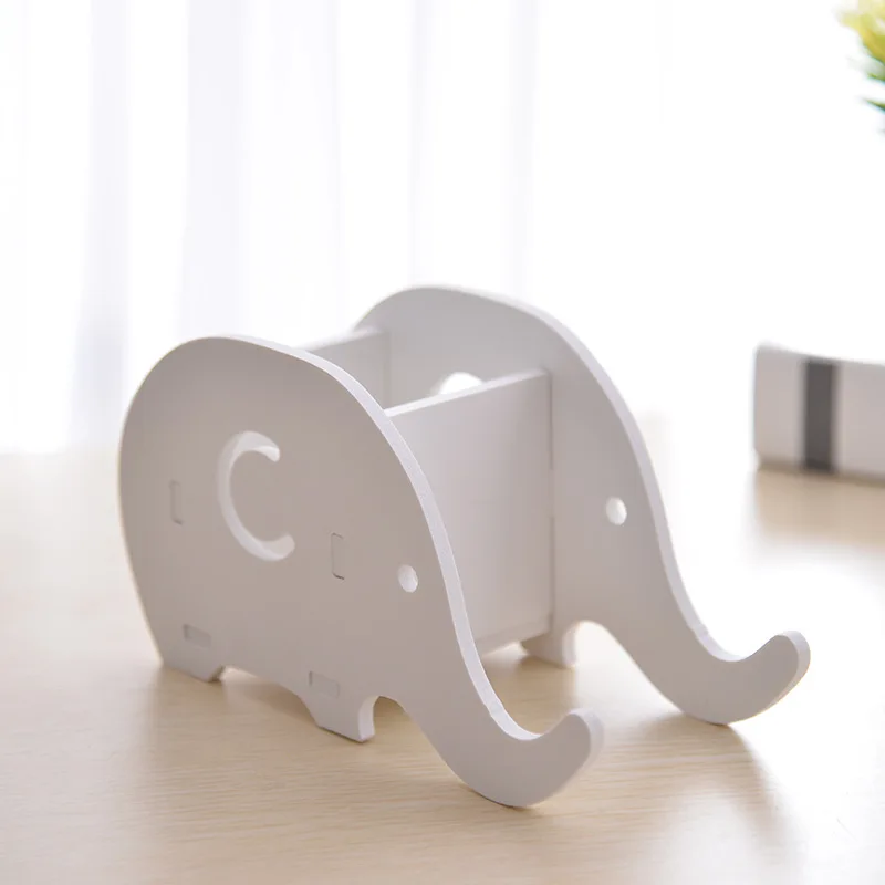 Elephant DIY офисная настольная коробка для хранения, настольная канцелярская ручка для хранения, держатель для телефона, контейнер для домашнего офиса, органайзер для мелочей