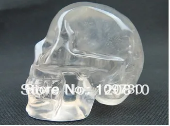 

zhx 00669 Natural Clear Quartz Crystal Skull Healing From China