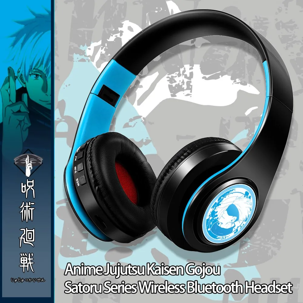 

Аниме Jujutsu кайсен Gojou Satoru наушники Сайлент диско Беспроводной Bluetooth гарнитура на головке Плагин карты Наушники для телефонов