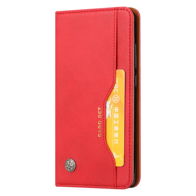 Чехол-книжка mi Max 3 для Funda Xiaomi mi 9 T чехол A3 mi 9 Pro mi 9 T кошелек F1 Xiao mi Red mi Note 7 Чехол Red mi Note 8 Pro K20 mi max3 - Цвет: Красный
