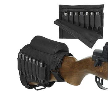 

Tactical Rifle Buttstock Bullet Pouch Military Hunting Bullet Magazine Holder Bag Nylon Ammo Carrier Shell Cartridge Pouches