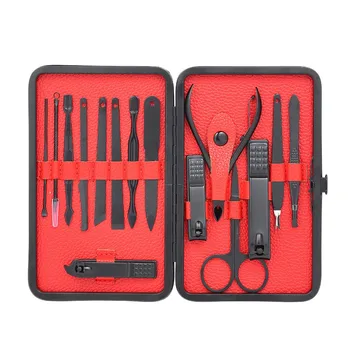

15Pcs Stainless Steel Manicure & Pedicure Set Nail Clipper Travel & Grooming Kit with Storage Case New Arrival